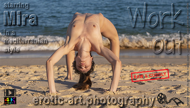 Act: Mira, Art: Jay Gee, Production: EAP, Making-of notextbook 001, Mira La Mira, exercising her beacj gym