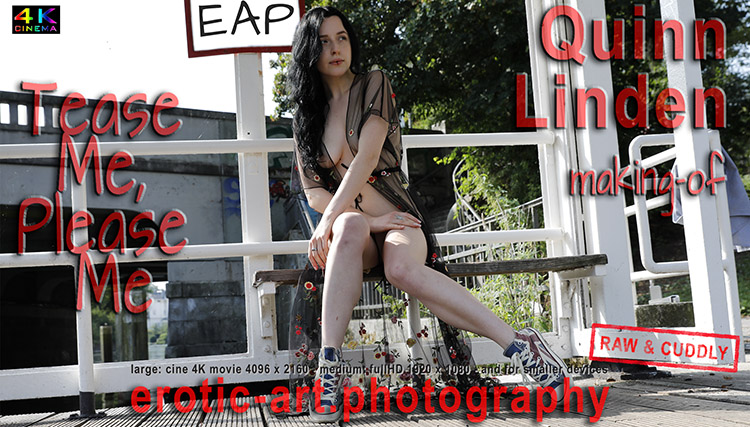 Quinn Linden, Making Of, production day, erotic shooting, beauty in motion, video on erotic art photography